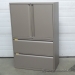 Teknion Tan 4 High 2 Drawer Lateral File, 2 Dr Enclosed Storage